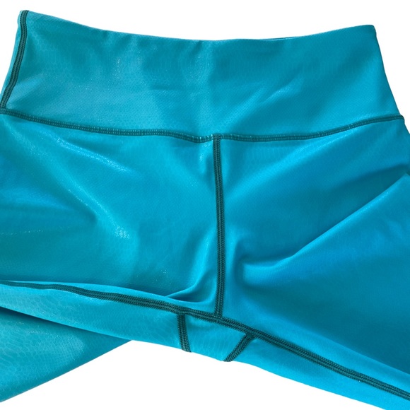 Zyia Leggings Womens 6-8 Light N Tight Ombre Metallic Teal Venom Snake Blue - Picture 7 of 14